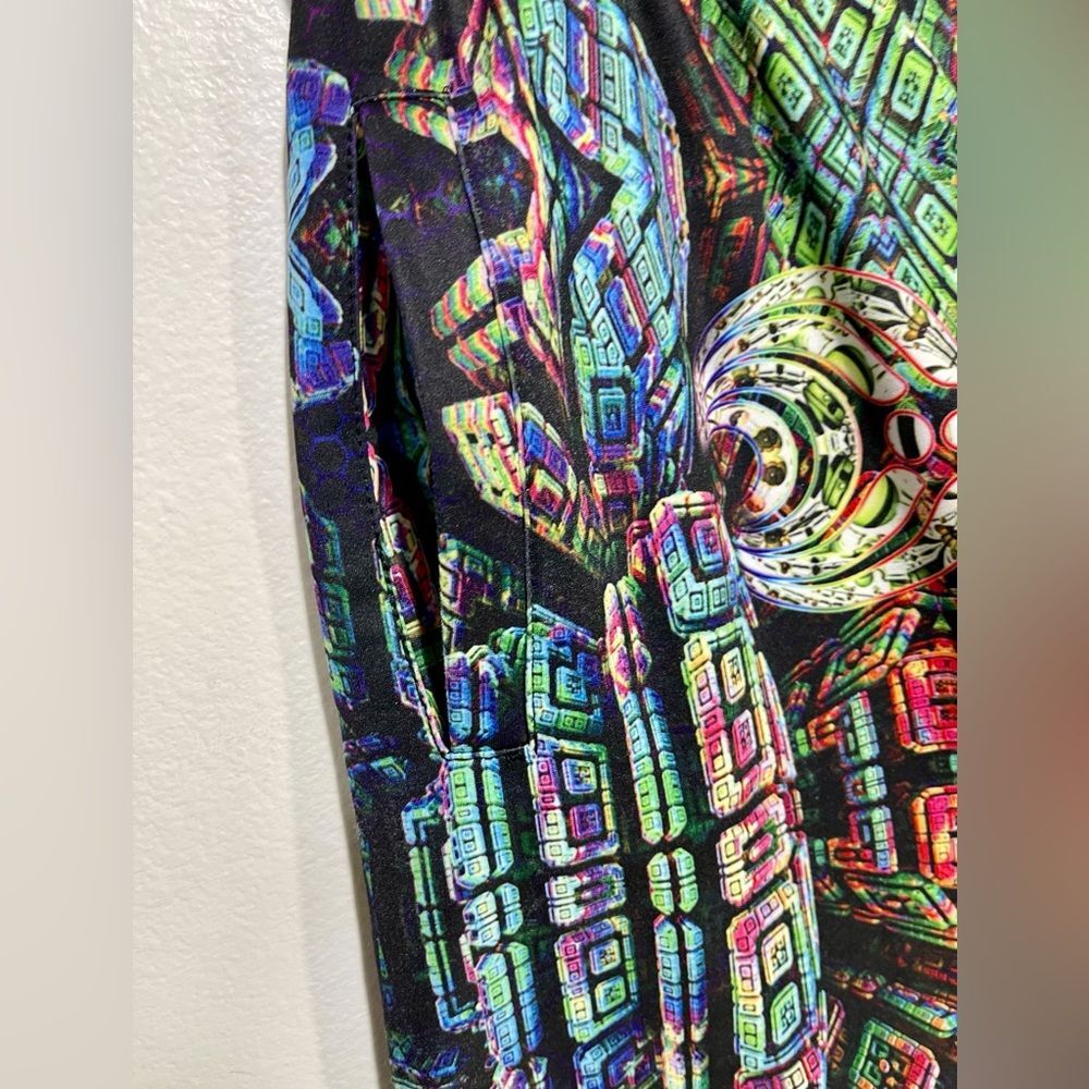 Bass center XII festival sweatpants colorful galaxy print  Adjustable men’s XL - Picture 5 of 8